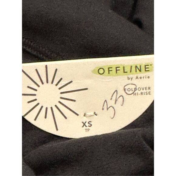 Offline by Aerie NWT size XS hi-rise OG super flare leggings fold over - Picture 8 of 9